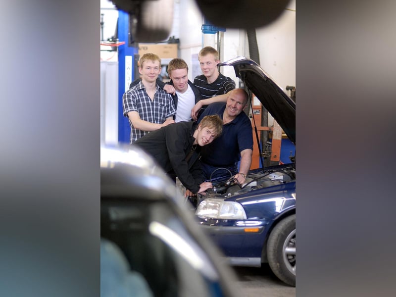 Yorkshire Coast College Swedish students finish their car workshop course.