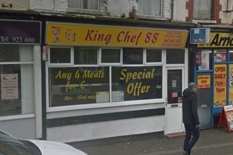 King Chef 88, 72 Hawes Side Lane, Blackpool FY4 4AS | 1 star | Last inspected March 2, 2021