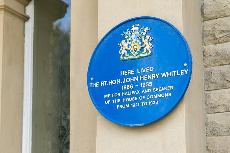 The blue plaque on the property honours its former well-known occupant, the politician also known as a philanthropist.