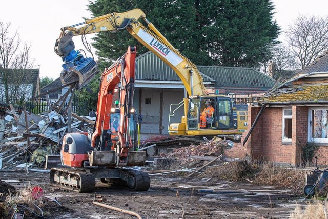 Photo by Kevin Thurland of the demolition