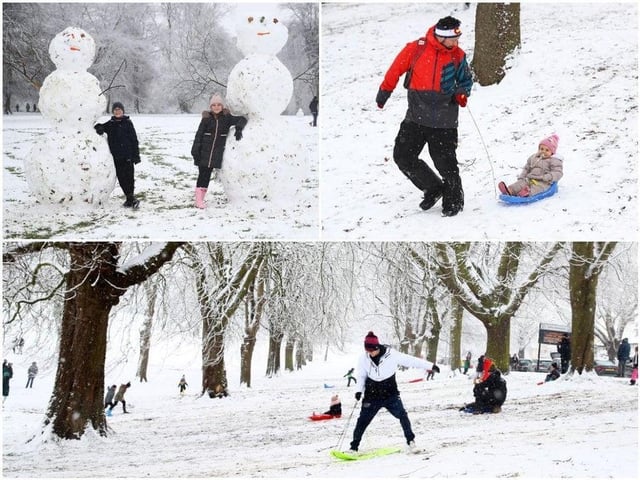 The slope in Abington park provided the perfect sledging spot for lots of locals to enjoy!