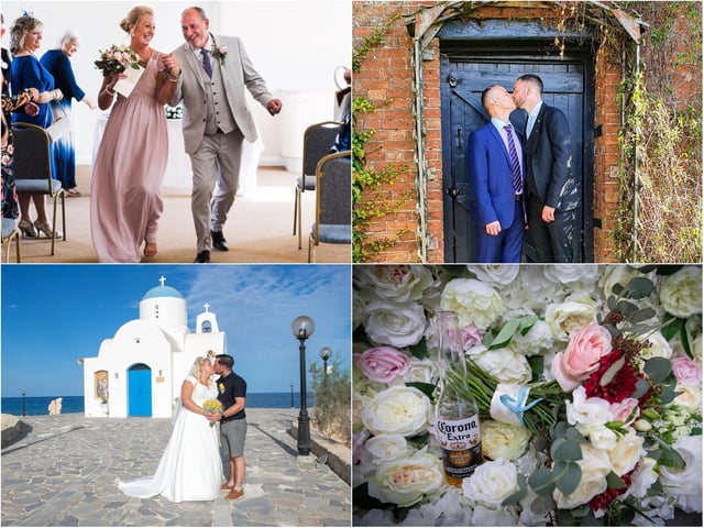 Lots of happy couples sent in photographs of their weddings that took place during and around both lockdowns in 2020 and we shared some of our favourites.