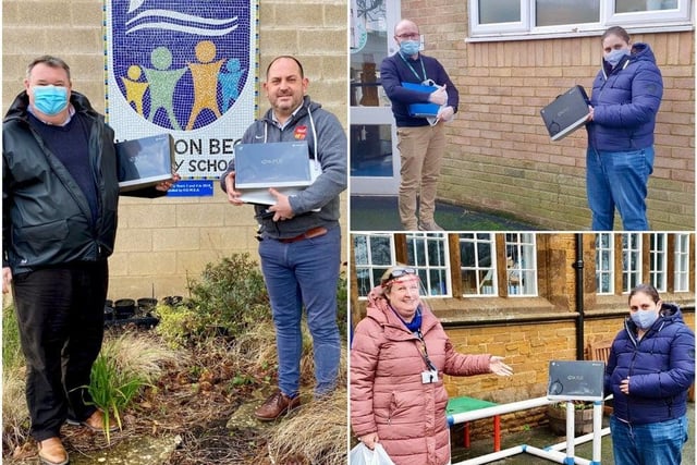 The team behind The Narrowboat in Weedon took action after finding it "unfair" that pupils had no choice but to take classes from home when they don't have access to a tablet or a laptop. After a successful fundraising campaign, owners Karen and Richard gave away four tablets and four laptops so children can keep learning through the lockdown.