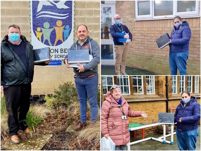 The team behind The Narrowboat in Weedon took action after finding it "unfair" that pupils had no choice but to take classes from home when they don't have access to a tablet or a laptop. After a successful fundraising campaign, owners Karen and Richard gave away four tablets and four laptops so children can keep learning through the lockdown.