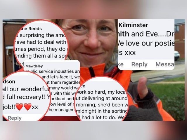 After the Northants Telegraph posted a story about how 16 posties in Corby had fallen ill with coronavirus, hundreds of residents left messages on the newspaper's Facebook page asking if their own regular postmen and women were okay. Postwoman Eve Walker posted a picture of herself on her round and said: “A few of us still going strong. Thanks for the well wishes on behalf of all at Corby Delivery Office.”