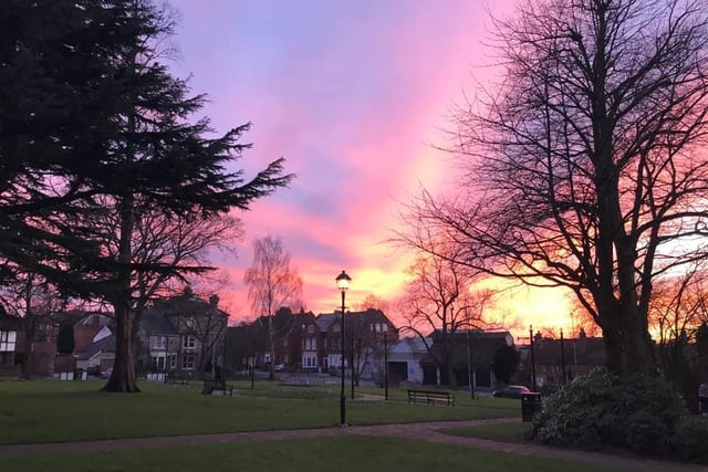 The sunset in Kettering from the gardens next to the council building. Look at those stunning colours!