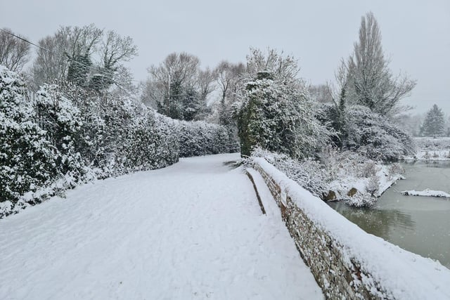 Picturesque snowy scenes in the county