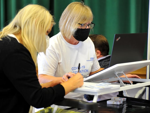 Midhurst Pharmacy going live today, in Midhurst. Owner Raj Rohilla has taken over the community hall to run a pharmacy-led vaccination centre. Pic Steve Robards SR2101291 SUS-210129-160940001