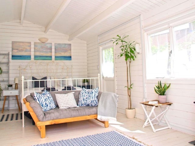 The West Wittering bungalow also has a separate cabin