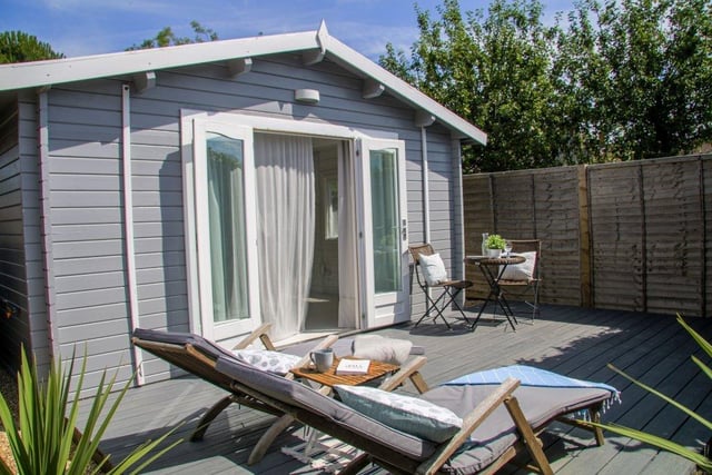 The West Wittering bungalow also has a separate cabin