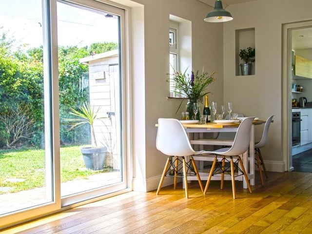 The West Wittering bungalow is just steps from the beach