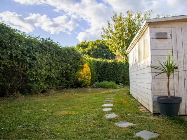 The West Wittering bungalow is just steps from the beach