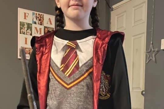 Skye, 9, has dressed up as the world-famous wizard, Harry Potter.