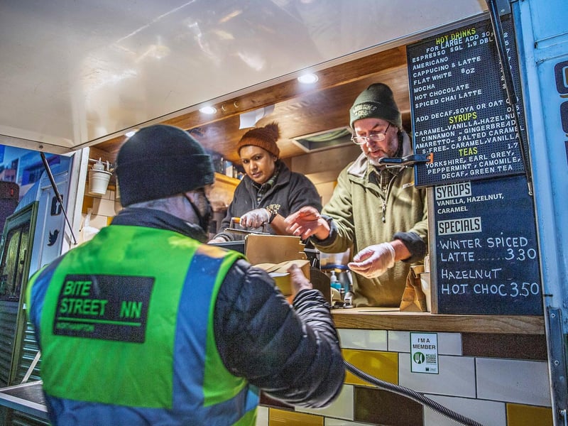 Customers didn't even need to leave their car to get their hands on the food. Photo: Kirsty Edmonds.
