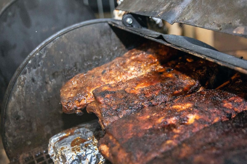 Broke N Bone fired up the BBQ with smoked St Louis pork ribs and brisket. Photo: Kirsty Edmonds.