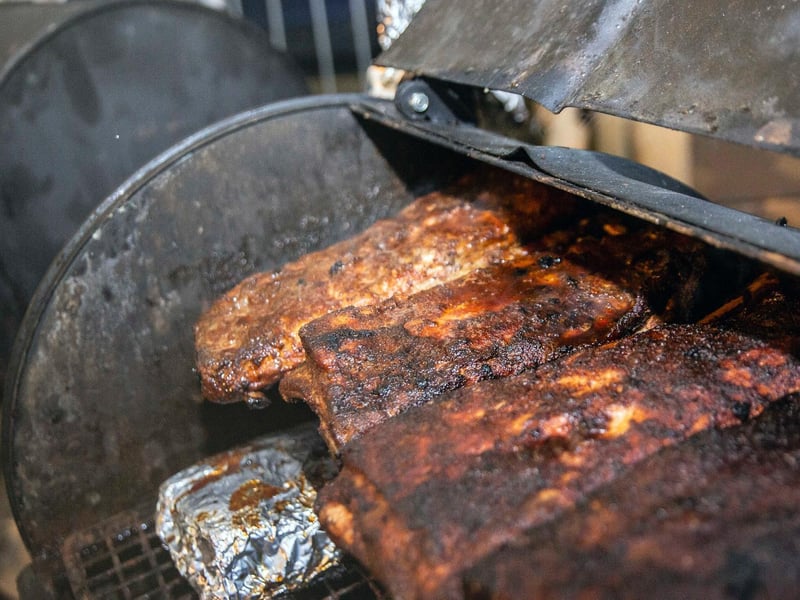 Broke N Bone fired up the BBQ with smoked St Louis pork ribs and brisket. Photo: Kirsty Edmonds.