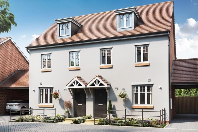 A modern three bedroom home that offers spacious living across three floors. Enjoy a separate modern kitchen and an open-plan living/dining room with French doors leading to the garden, £344,995, offered through David Wilson Homes.