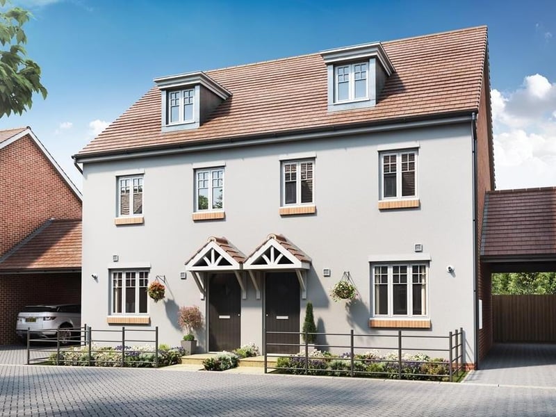 A modern three bedroom home that offers spacious living across three floors. Enjoy a separate modern kitchen and an open-plan living/dining room with French doors leading to the garden, £344,995, offered through David Wilson Homes.