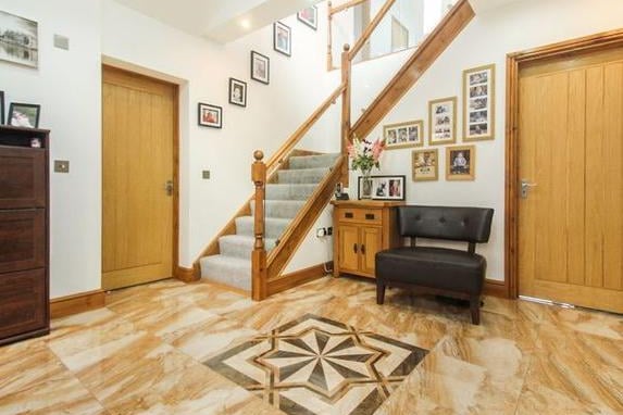 The lobby with under-floor heating