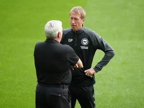 Graham Potter's Brighton beat Steve Bruce's Newcastle at the Amex last Saturday to shake up the relegation battle