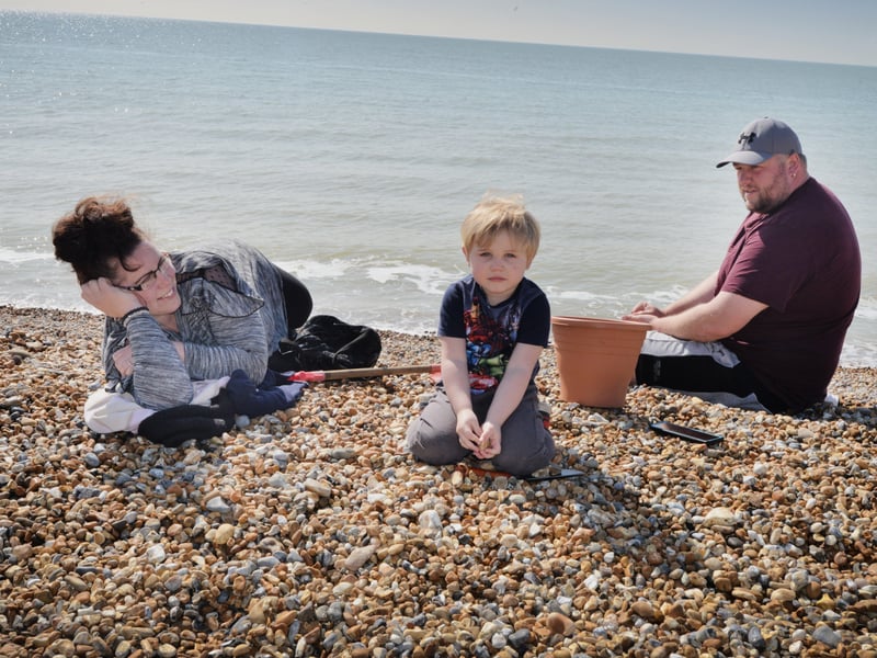 Locals enjoying sunny weather in Hastings after the easing of lockdown on March 29. Photo taken the day after, March 30. SUS-210330-125812001