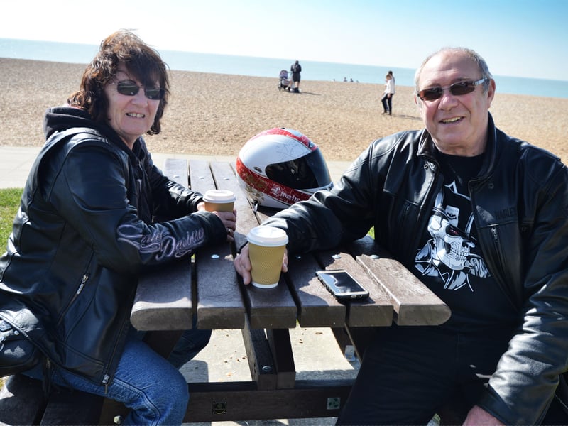 Locals enjoying sunny weather in Hastings after the easing of lockdown on March 29. Photo taken the day after, March 30. SUS-210330-130025001