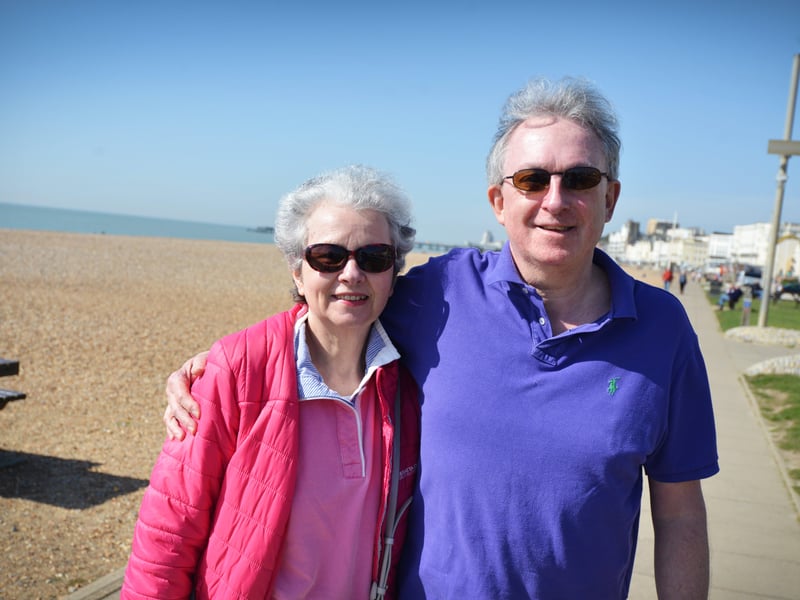 Locals enjoying sunny weather in Hastings after the easing of lockdown on March 29. Photo taken the day after, March 30. SUS-210330-130052001
