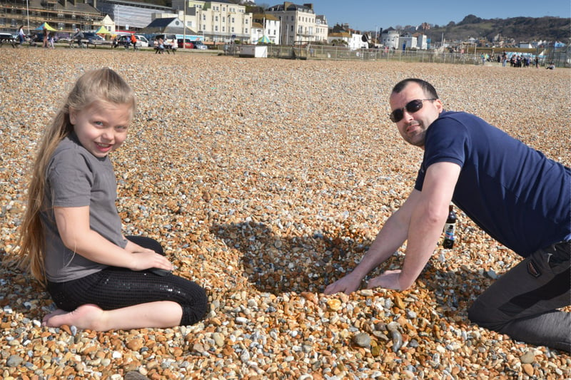 Locals enjoying sunny weather in Hastings after the easing of lockdown on March 29. Photo taken the day after, March 30. SUS-210330-125932001
