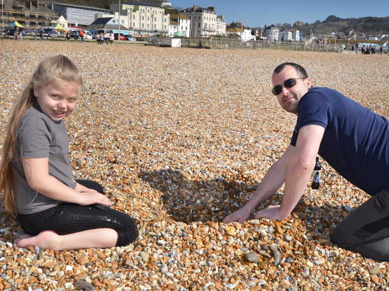 Locals enjoying sunny weather in Hastings after the easing of lockdown on March 29. Photo taken the day after, March 30. SUS-210330-125932001