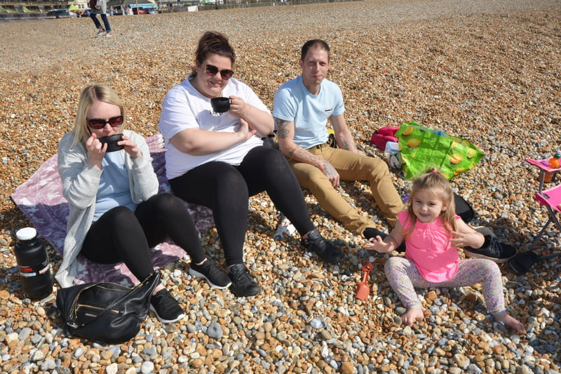 Locals enjoying sunny weather in Hastings after the easing of lockdown on March 29. Photo taken the day after, March 30. SUS-210330-125919001
