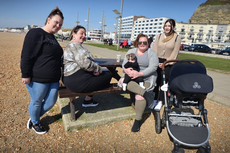 Locals enjoying sunny weather in Hastings after the easing of lockdown on March 29. Photo taken the day after, March 30. SUS-210330-125758001