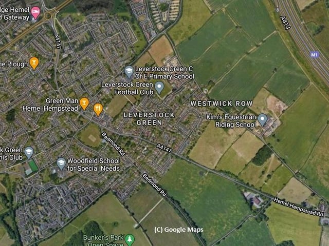 In Leverstock Green, 81.7 per cent of people aged 12 and over had received the first and second dose of the vaccine.