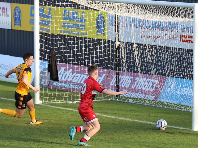 This effort from Callum Stead went just wide of the post