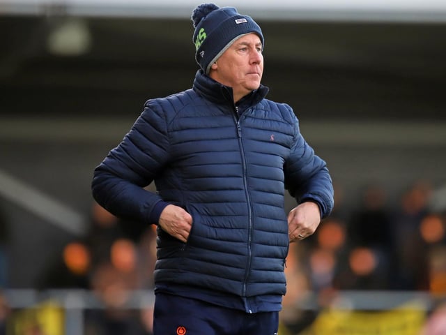 Poppies boss Ian Culverhouse watches on from the sidelines