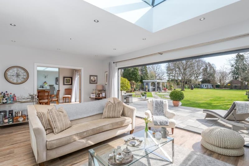 The sitting room overlooks the garden