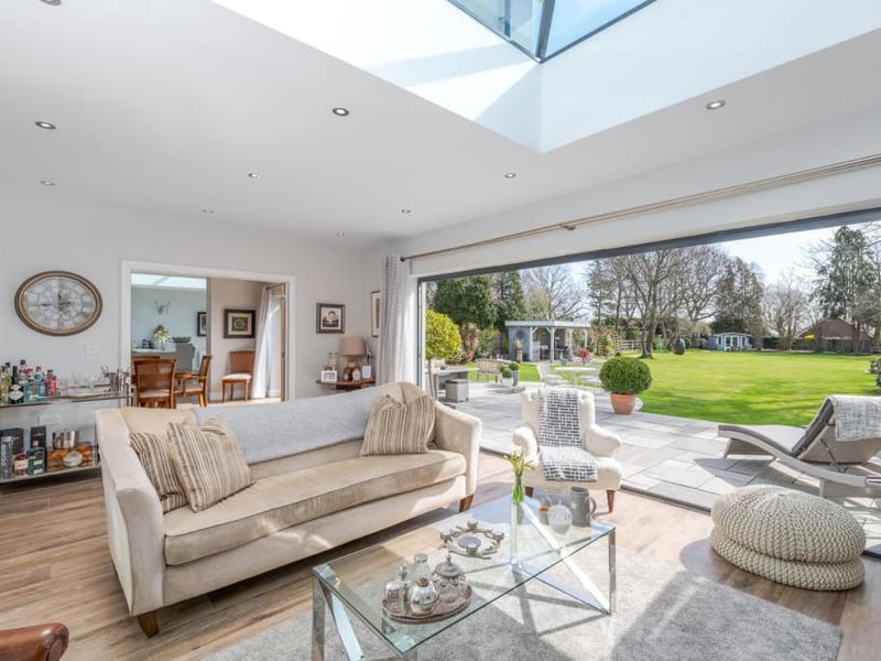 The sitting room overlooks the garden