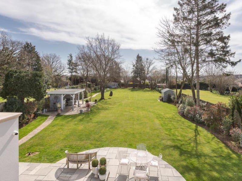 The view over the stunning garden