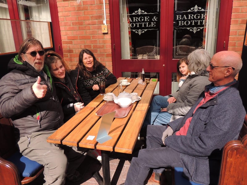 The Bridgewater family at the Barge and Bottle, Sleaford. "What a relief to be able to walk into a pub," said Paul Bridgewater. EMN-211204-163408001