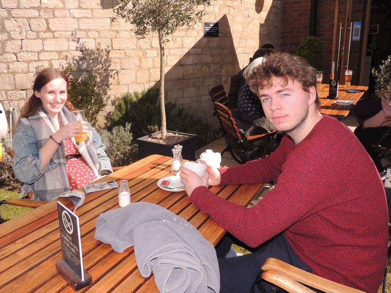 Rebecca Kelly and Tom Haigh were looking forward to their meal at Millers Restaurant and Bar. EMN-211204-163418001