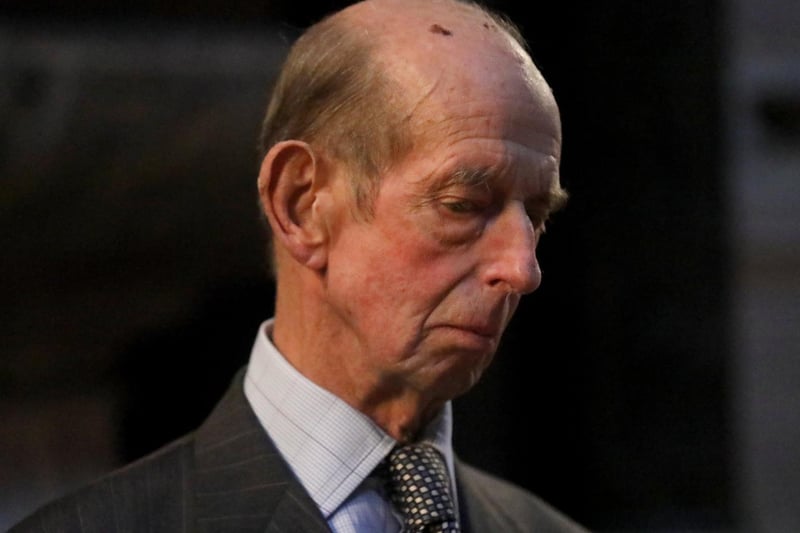 The Duke of Kent is first cousin of Queen Elizabeth II through their fathers, Prince George, Duke of Kent, and King George VI. Because his mother, Princess Marina of Greece and Denmark, was a first cousin of Prince Philip, Edward is both a first cousin once removed and second cousin to the Prince of Wales and his siblings. Photo by Simon Dawson - Pool/Getty Images