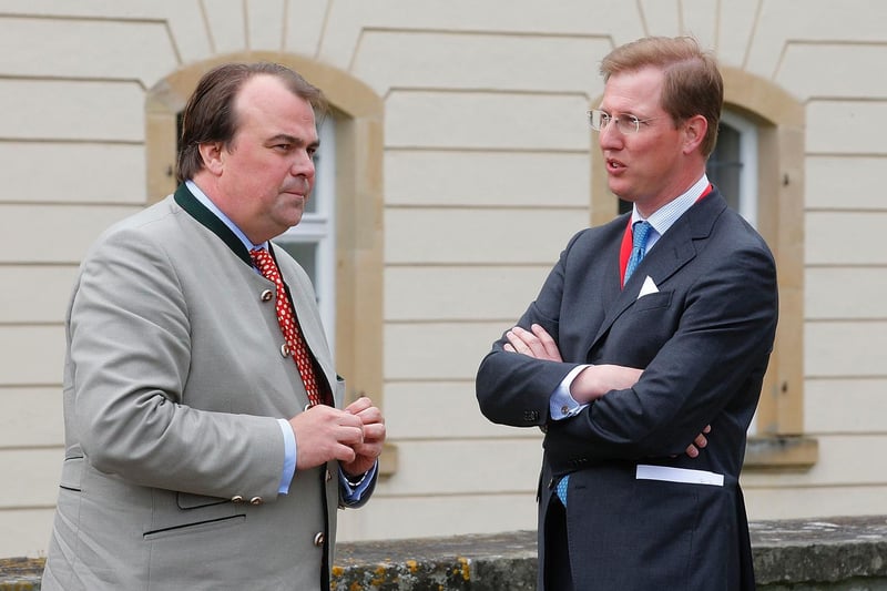 (pictured on the left) He is the grandnephew of Prince Philip and is the head of the House of Hohenlohe-Langenburg, since the death of his father in 2004. His Grandmother was Princess Margarita of Greece and Denmark, Prince Philip's eldest sister.