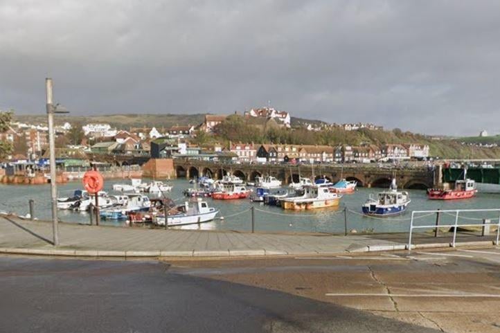 Seventh was Folkestone with 70arrivals from Hastings in the year to June 2019. Picture: Google