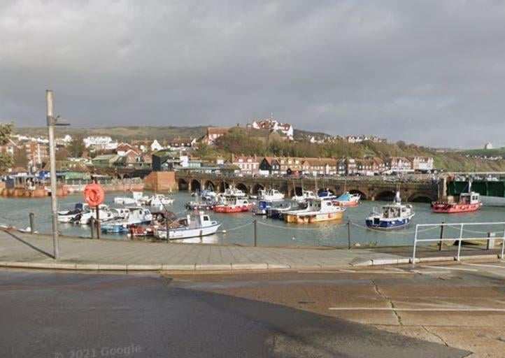 Seventh was Folkestone with 70arrivals from Hastings in the year to June 2019. Picture: Google