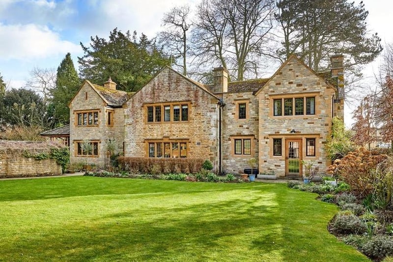 View of the stone built period home on the market in the village of Thorpe Mandeville near Banbury (Image from Rightmove)