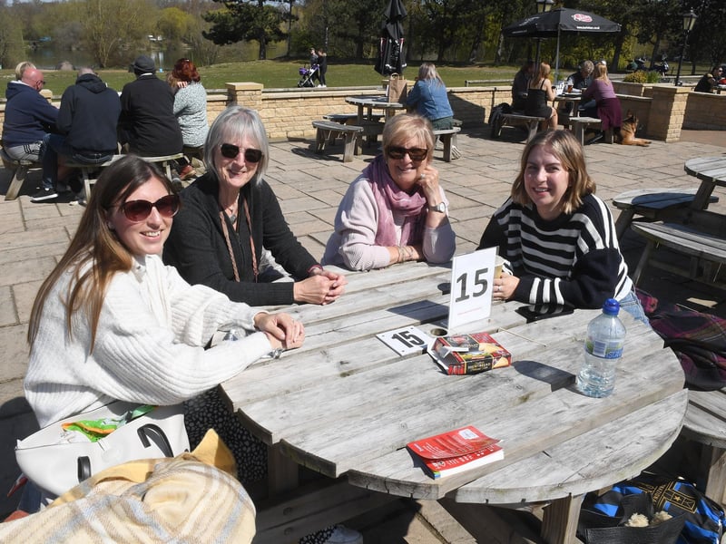 Woodys, Ancaster. L-R Rebecca Smith, Lynne Harley, Moira Appleby, Sophi Appleby EMN-210419-093058001