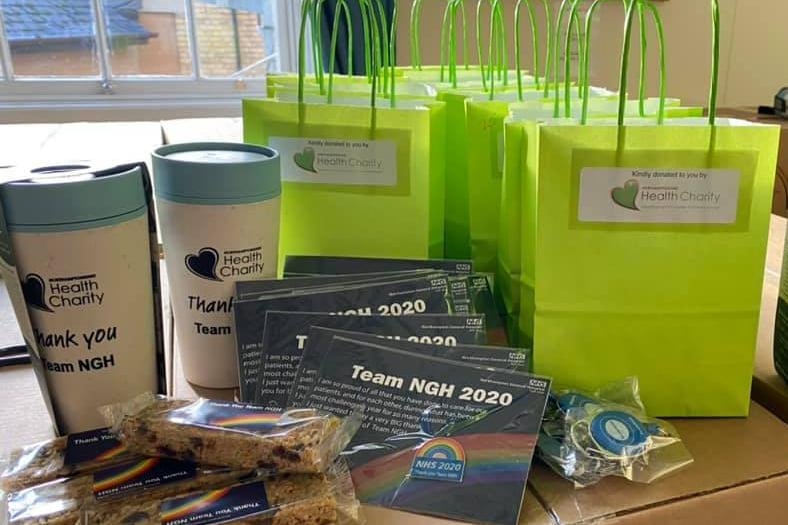 Staff wellbeing is also at the forefront of many initiatives with the charity able to fund goody bags for a number of different teams across both NHS Trusts