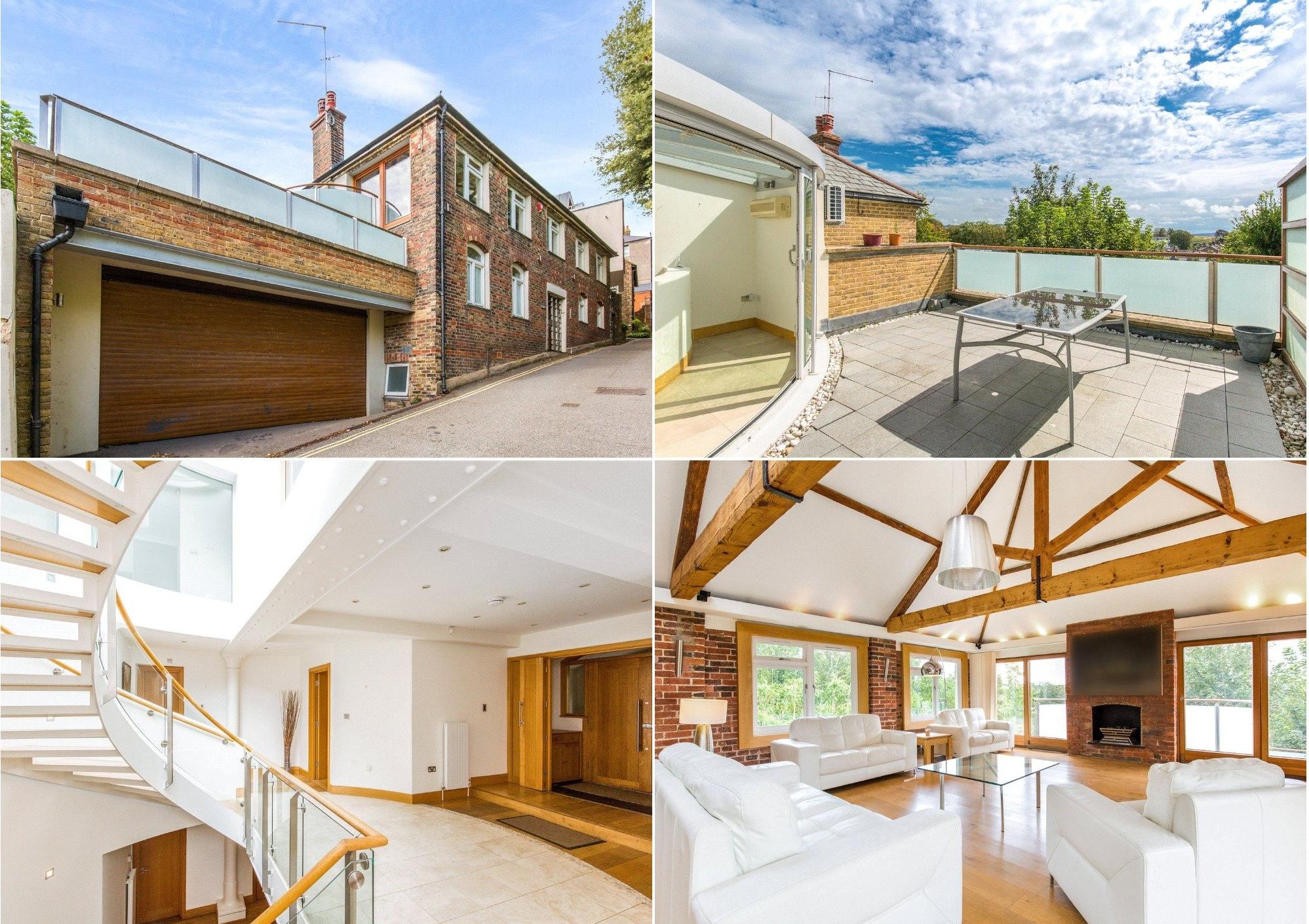 This modern house with office, cinema bar and two roof terraces, is on the market for £1,650,000
