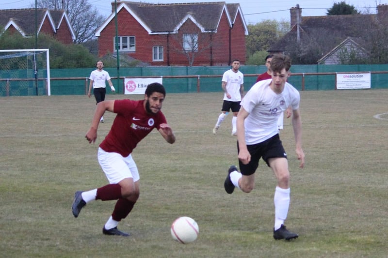 Action from Alfold's 5-1 win over Horsham YMCA on Tuesday evening