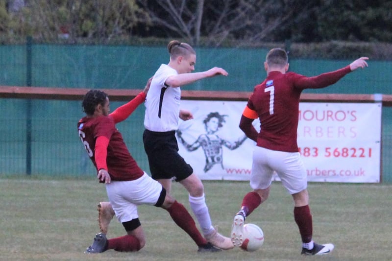 Action from Alfold's 5-1 win over Horsham YMCA on Tuesday evening
