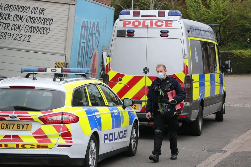 Officers conducted a raid this morning, where two people were arrested SUS-210428-113414001